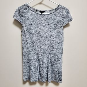 GUESS | Heather Grey Studded Peplum Top S